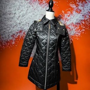 Burberry Black Hooded Quilted Puffer Coat Jacket
